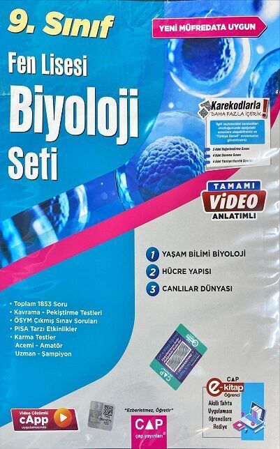 Çap Yayınları 9. Sınıf Fen Lisesi Biyoloji Seti Çap Yayınları