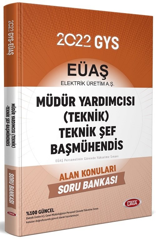 Data 2022 GYS EÜAŞ Müdür Yardımcısı (Teknik), Teknik Şef, Başmühendis Alan Konuları Soru Bankası Görevde Yükselme Data Yayınları