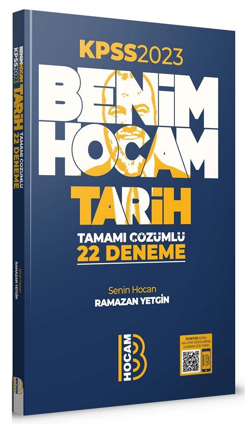 Benim Hocam 2023 KPSS Tarih 22 Deneme Çözümlü - Ramazan Yetgin Benim Hocam Yayınları