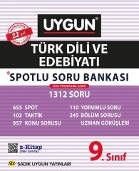 Sadık Uygun 9. Sınıf Türk Dili ve Edebiyatı Spotlu Soru Bankası Sadık Uygun Yayınları