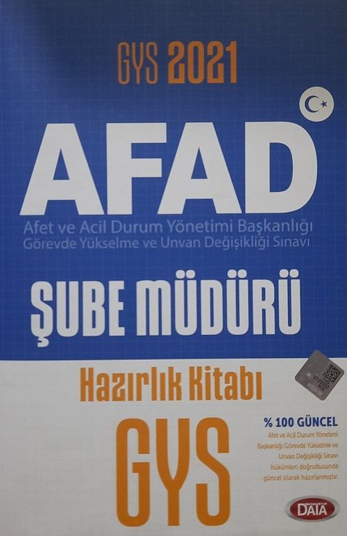 SÜPER FİYAT - Data 2021 GYS AFAD Şube Müdürü Konu Anlatımlı Hazırlık Kitabı Görevde Yükselme Data Yayınları