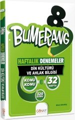 Günay 8. Sınıf Din Kültürü ve Ahlak Bilgisi Bumerang Konu Konu Haftalık Denemeler Günay Yayınları