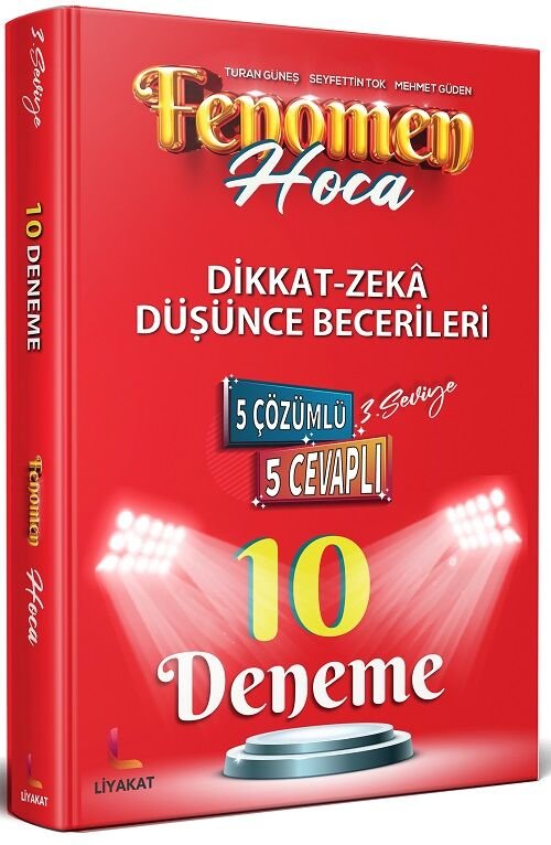 Liyakat 3. Sınıf BİLSEM Dikkat-Zeka Düşünce Becerileri 10 Deneme Liyakat Yayınları