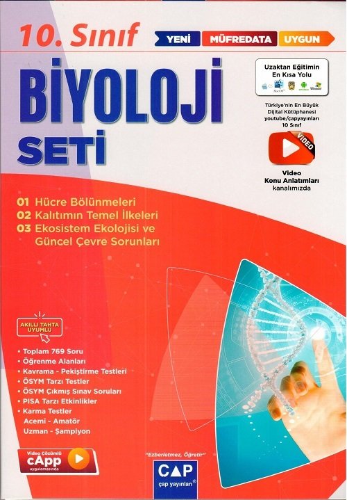 Çap Yayınları 10. Sınıf Anadolu Lisesi Biyoloji Seti Çap Yayınları