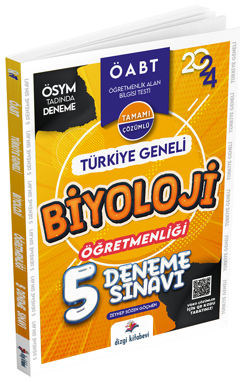 Dizgi Kitap 2024 ÖABT Biyoloji Öğretmenliği Türkiye Geneli 5 Deneme Çözümlü - Zeynep Sözen Göçmen Dizgi Kitap Yayınları