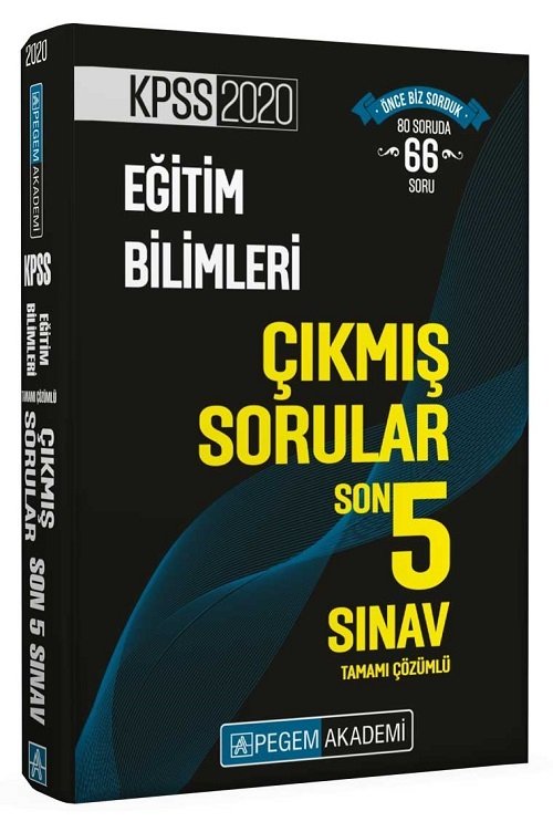 SÜPER FİYAT - Pegem 2020 KPSS Eğitim Bilimleri Çıkmış Sorular Son 5 Sınav Çözümlü Pegem Akademi Yayınları