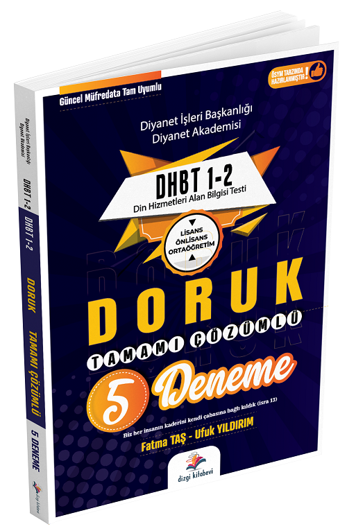 Dizgi Kitap DHBT 1-2 Doruk 5 Deneme Çözümlü Dizgi Kitap