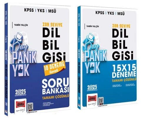 Yargı 2025 KPSS YKS MSÜ Dil Bilgisi Bay Panik Yok Zor Seviye Soru Bankası + Deneme 2 li Set Yargı Yayınları