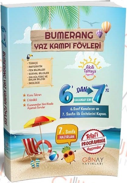 Günay 6 dan 7 ye Geçenlere Bumerang Yaz Kampı Föyleri Günay Yayınları