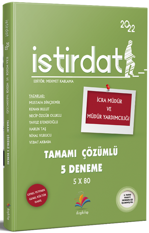 Dizgi Kitap 2022 İcra Müdür ve Yardımcılığı İstirdat 5 Deneme Dizgi Kitap