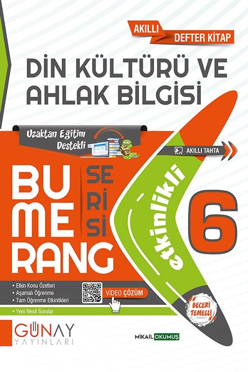 Günay 6. Sınıf Din Kültürü ve Ahlak Bilgisi Bumerang Soru Bankası Günay Yayınları