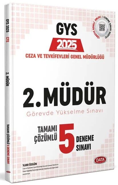 Data 2025 GYS Ceza Tevkifevleri 2. Müdür 5 Deneme Çözümlü Görevde Yükselme Data Yayınları