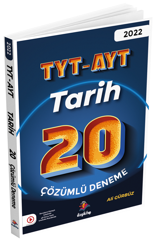 Dizgi Kitap 2022 YKS TYT AYT Tarih 20 Deneme Çözümlü Dizgi Kitap