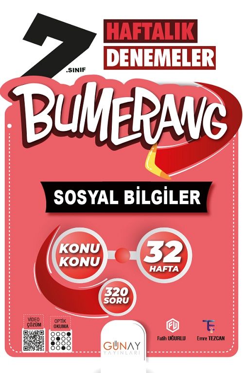 Günay 7. Sınıf Sosyal Bilgiler Bumerang Konu Konu Haftalık Denemeler Günay Yayınları