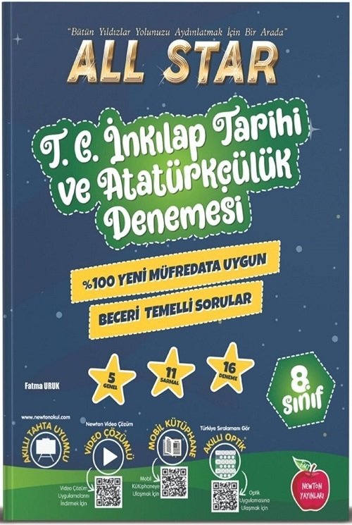 Newton 8. Sınıf TC İnkılap Tarihi ve Atatürkçülük All Star 16 Deneme Newton Yayınları