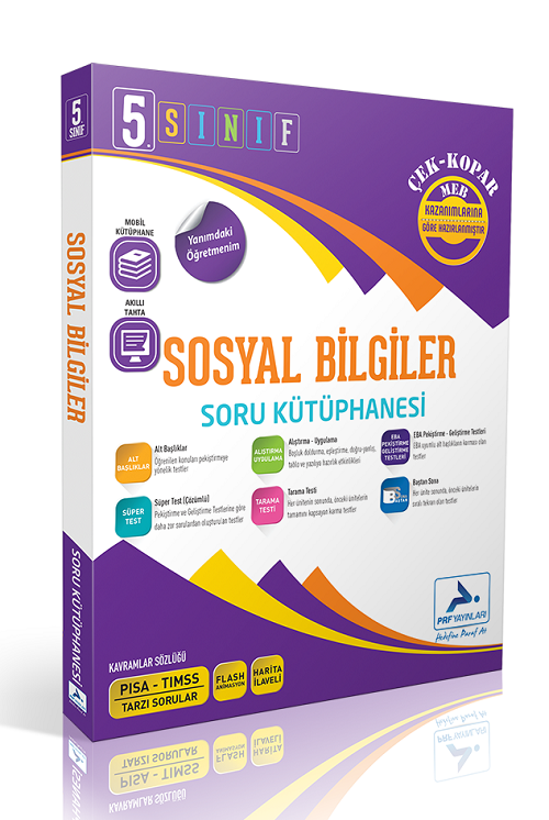 Paraf 5. Sınıf Sosyal Bilgiler Soru Kütüphanesi Soru Bankası Paraf Yayınları