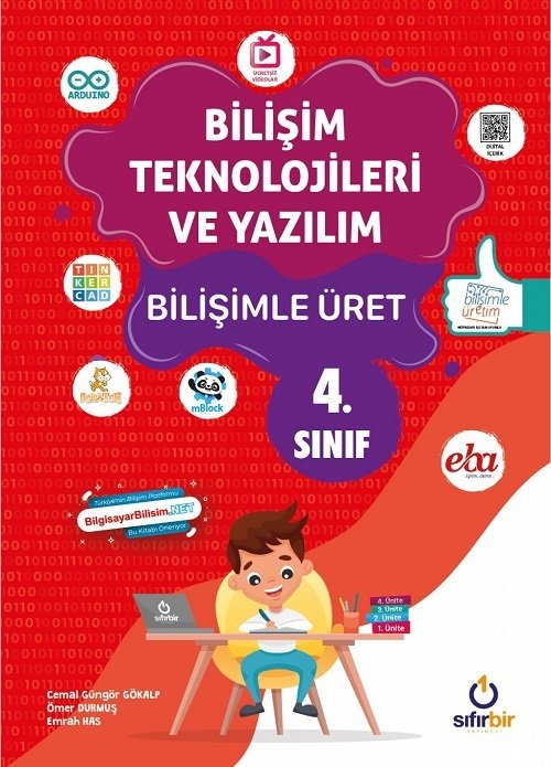 Sıfırbir 4. Sınıf Bilişim Teknolojileri ve Yazılım Bilişimle Üret Sıfırbir Yayınları