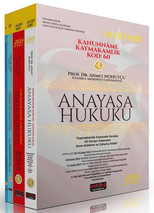 Savaş 2024 Kaymakamlık Kanunname Kod: 60 Hukuk Konu Anlatımı Set Altın Seri 20. Baskı - Ahmet Nohutçu Savaş Yayınları