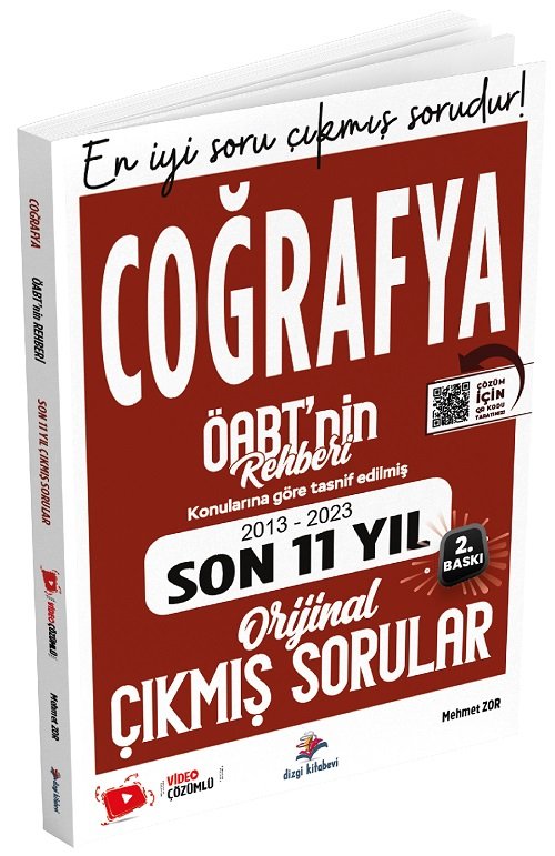 Dizgi Kitap 2024 ÖABT Coğrafya Öğretmenliği Çıkmış Sorular Son 11 Yıl Çözümlü - Mehmet Zor Dizgi Kitap Yayınları