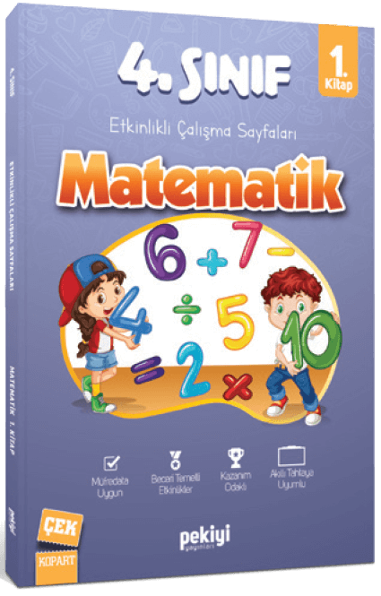 Pekiyi 4. Sınıf Matematik Etkinlikli Çalışma Sayfaları 1. Kitap Pekiyi Yayınları