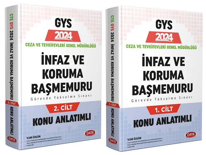 Data 2024 GYS Ceza ve Tevkifevleri İnfaz ve Koruma Başmemuru Konu Anlatımlı Hazırlık Kitabı Seti Görevde Yükselme Data Yayınları