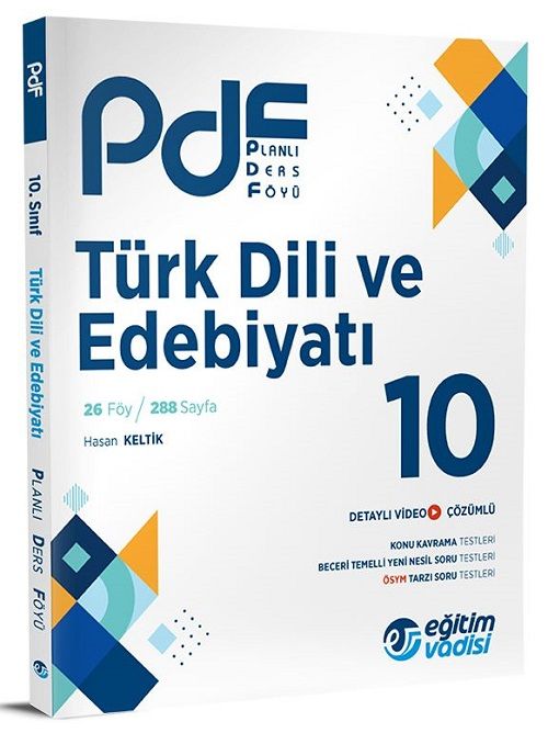 Eğitim Vadisi 10. Sınıf Türk Dili ve Edebiyatı PDF Planlı Ders Föyü Video Anlatım Destekli Eğitim Vadisi Yayınları