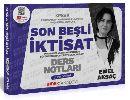 İndeks Akademi 2025 KPSS A Grubu İktisat Son Beşli Video Ders Notları - Emel Aksaç İndeks Akademi Yayıncılık