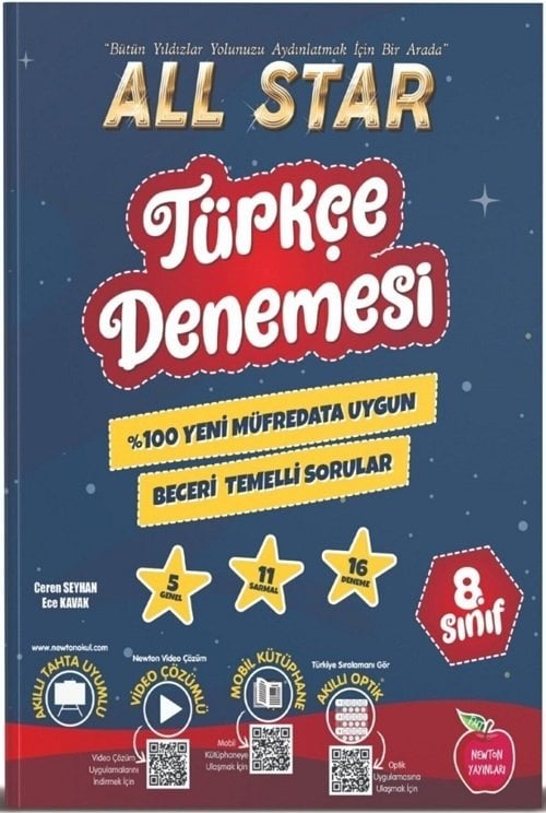 Newton 8. Sınıf Türkçe All Star 16 Deneme Newton Yayınları