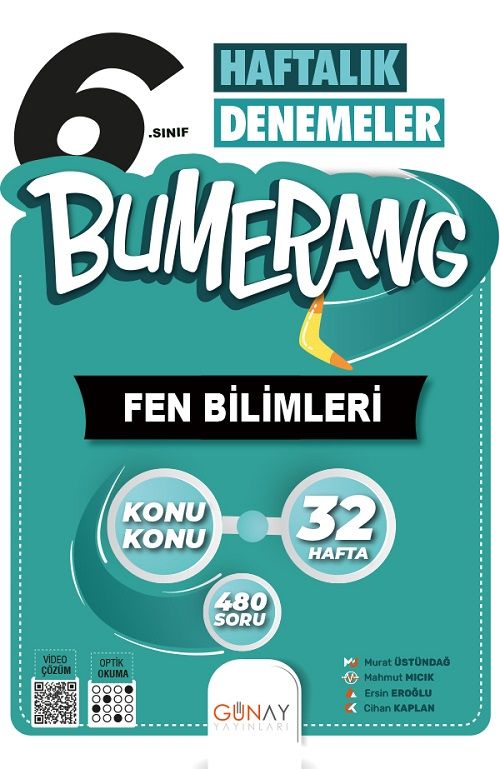 Günay 6. Sınıf Fen Bilimleri Bumerang Konu Konu Haftalık Denemeler Günay Yayınları