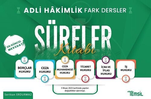 Temsil Adli Hakimlik Hukuk Süreler Kitabı - Sertkan Erdurmaz Temsil Kitap Yayınları