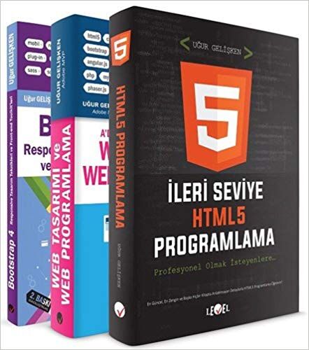 Level Kitap Responsive Web Tasarım ve Frond-End Back-End Programlama Eğitim Seti - Uğur Gelişken Level Kitap Yayıncılık