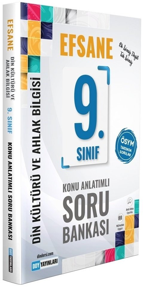 DDY Yayınları 9. Sınıf Din Kültürü ve Ahlak Bilgisi Efsane Konu Anlatımlı Soru Bankası DDY Yayınları