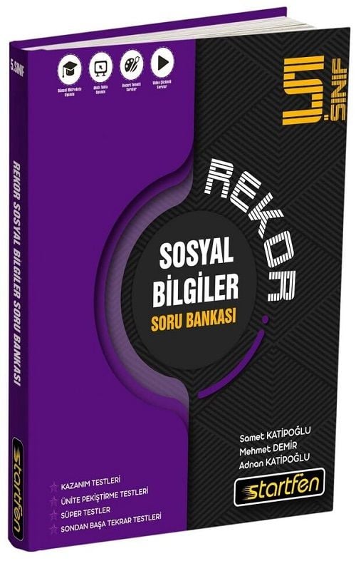 Startfen 5. Sınıf Sosyal Bilgiler Rekor Soru Bankası Startfen Yayınları