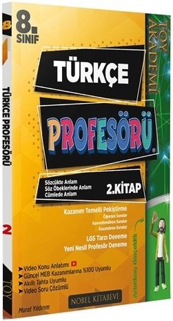 Toy Akademi 8. Sınıf Türkçe Profesörü 2. Kitap Sözcükte Anlam-Sözcük Öbeklerinde Anlam-Cümlede Anlam Toy Akademi Yayınları