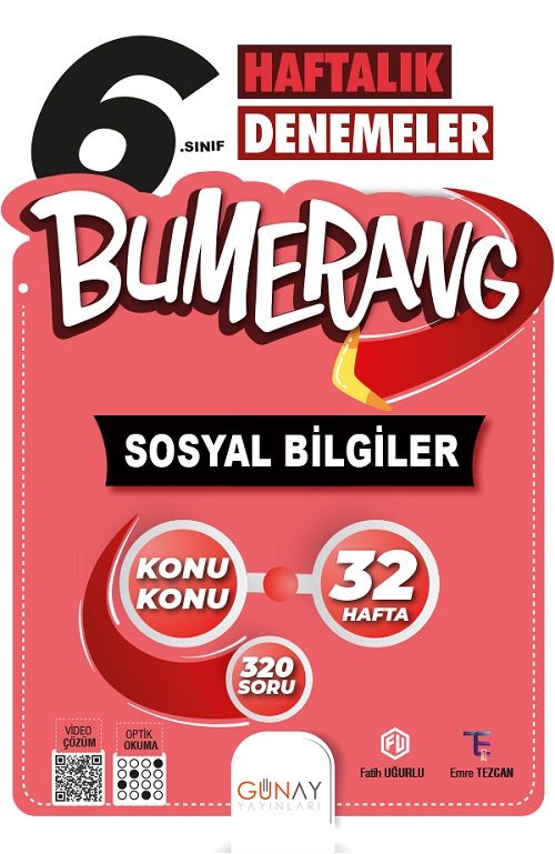 Günay 6. Sınıf Sosyal Bilgiler Bumerang Konu Konu Haftalık Denemeler Günay Yayınları