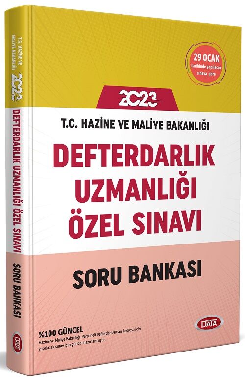 Data 2023 Hazine ve Maliye Bakanlığı Defterdarlık Uzmanlığı Sınavı Soru Bankası Data Yayınları