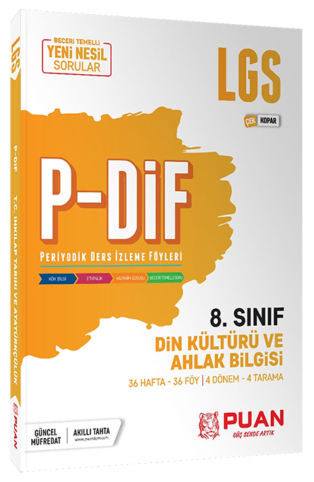 Puan 8. Sınıf LGS Din Kültürü ve Ahlak Bilgisi PDİF Konu Anlatım Föyleri Puan Yayınları