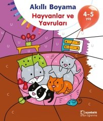 4-5 Yaş Akıllı Boyama Hayvanlar ve Yavruları Uçanbalık Yayınları