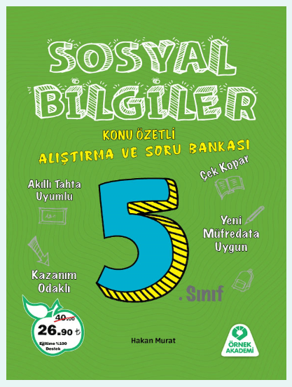 Örnek Akademi 5. Sınıf Sosyal Bilgiler Konu Özetli Araştırma ve Soru Bankası Örnek Akademi Yayınları