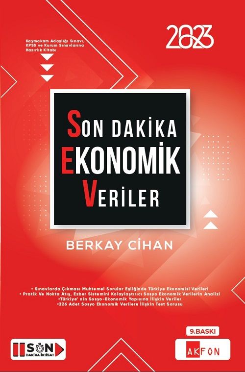 Akfon 2023 Son Dakika Ekonomik Veriler 9. Baskı - Berkay Cihan Akfon Yayınları