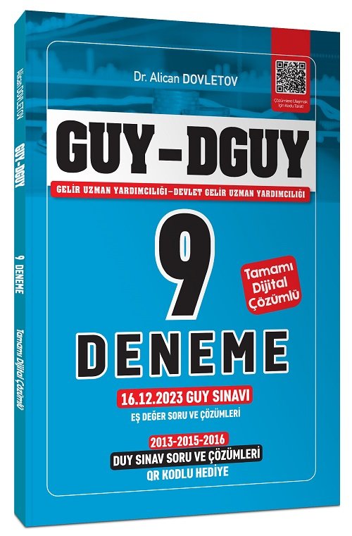 Yönerge GUY DGUY Gelir Uzman Yardımcılığı 9 Deneme Çözümlü - Alican Dovletov Yönerge Yayınları