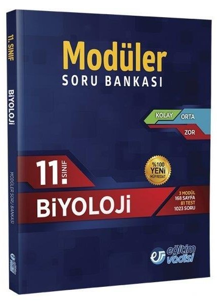 SÜPER FİYAT - Eğitim Vadisi 11. Sınıf Biyoloji Modüler Soru Bankası Eğitim Vadisi Yayınları