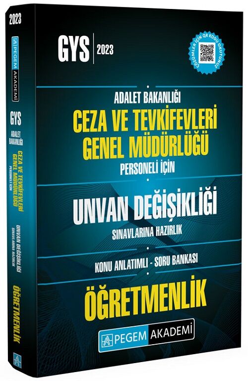 Pegem 2023 GYS Ceza Tevkifevleri Öğretmenlik Konu Anlatımı Soru Bankası Görevde Yükselme ve Ünvan Değişikliği Pegem Akademi Yayınları