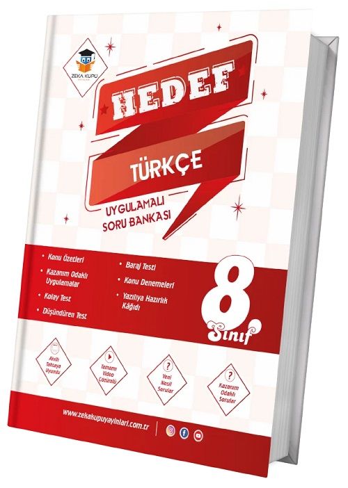 Zeka Küpü 8. Sınıf Türkçe Hedef Uygulamalı Soru Bankası Zeka Küpü Yayınları