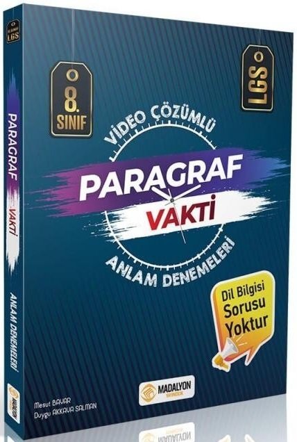 Madalyon 8. Sınıf LGS Paragraf Vakti Anlam Denemeleri Madalyon Yayıncılık