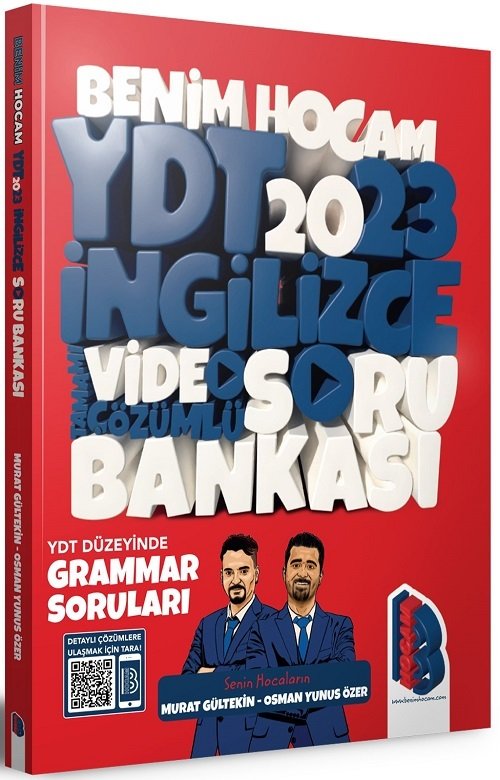 SÜPER FİYAT - Benim Hocam 2023 YDT İngilizce Soru Bankası Video Çözümlü - Murat Gültekin, Osman Yunus Özer Benim Hocam Yayınları