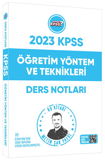 Hangi KPSS 2023 KPSS Eğitim Bilimleri Öğretim Yöntem ve Teknikleri Ders Notları - Metin Şar Hangi KPSS Yayınları