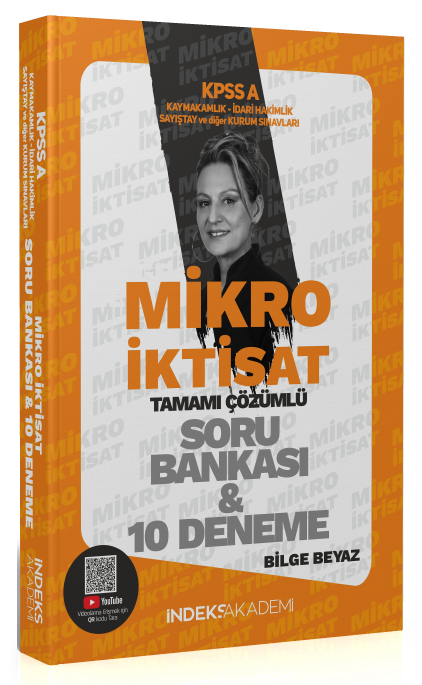 İndeks Akademi 2025 KPSS A Grubu Mikro İktisat Soru Bankası ve 10 Deneme Çözümlü - Bilge Beyaz İndeks Akademi Yayıncılık