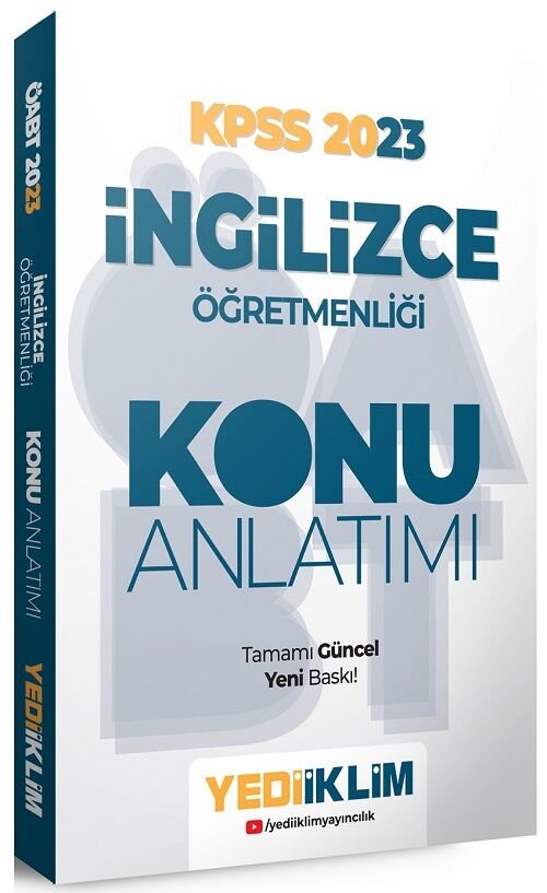 Yediiklim 2023 ÖABT İngilizce Öğretmenliği Konu Anlatımı Yediiklim Yayınları