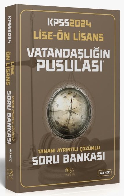 SÜPER FİYAT - CBA Yayınları 2024 KPSS Lise Ön Lisans Vatandaşlık Vatandaşlığın Pusulası Soru Bankası Çözümlü - Ali Koç  CBA Yayınları